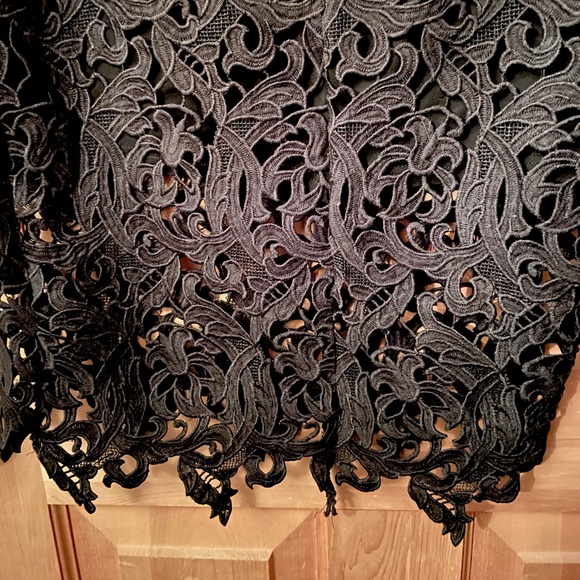 Daily Look Oversize Black Cotton Lace Overlay Pencil Skirt, size M - Picture 5 of 6